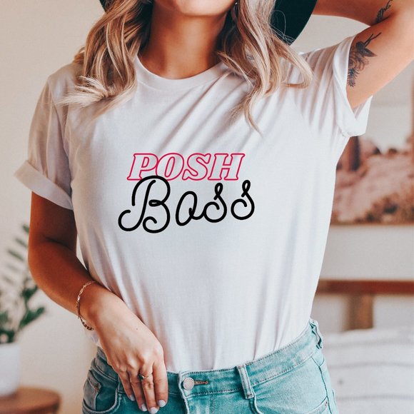 Tops - Posh Boss Graphic T-shirt Unisex Cotton Graphic Tee
